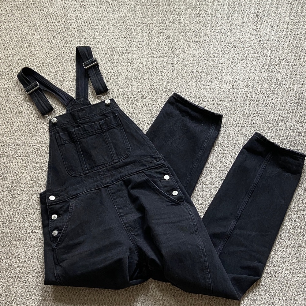 Abercrombie & Fitch Black Women's Denim Overalls